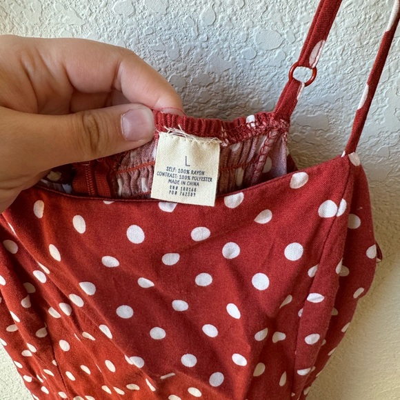 orange and white polka dot mini dress - Picture 3 of 3